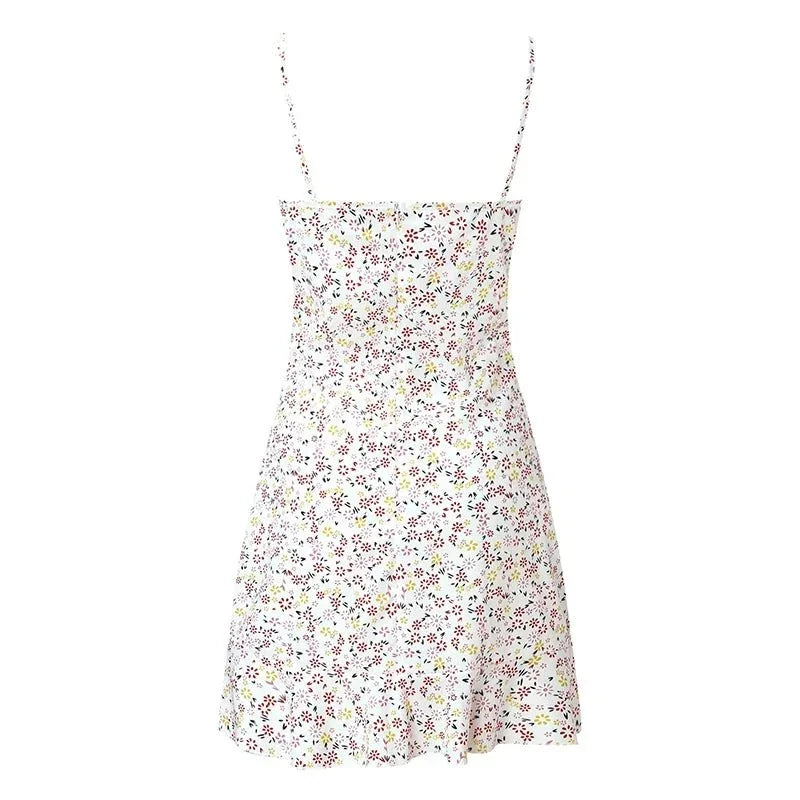 Women's Printed Mini Camisole Dress | Strapless Summer Beach Dress - QHA UK