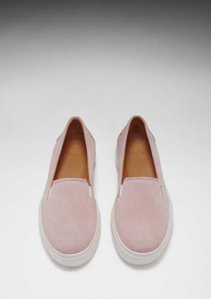 Hugs & Co Womens Slip-On Sneakers Ice Pink Suede EU 36-42 - QHA UK