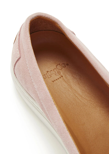 Hugs & Co Womens Slip-On Sneakers Ice Pink Suede EU 36-42 - QHA UK