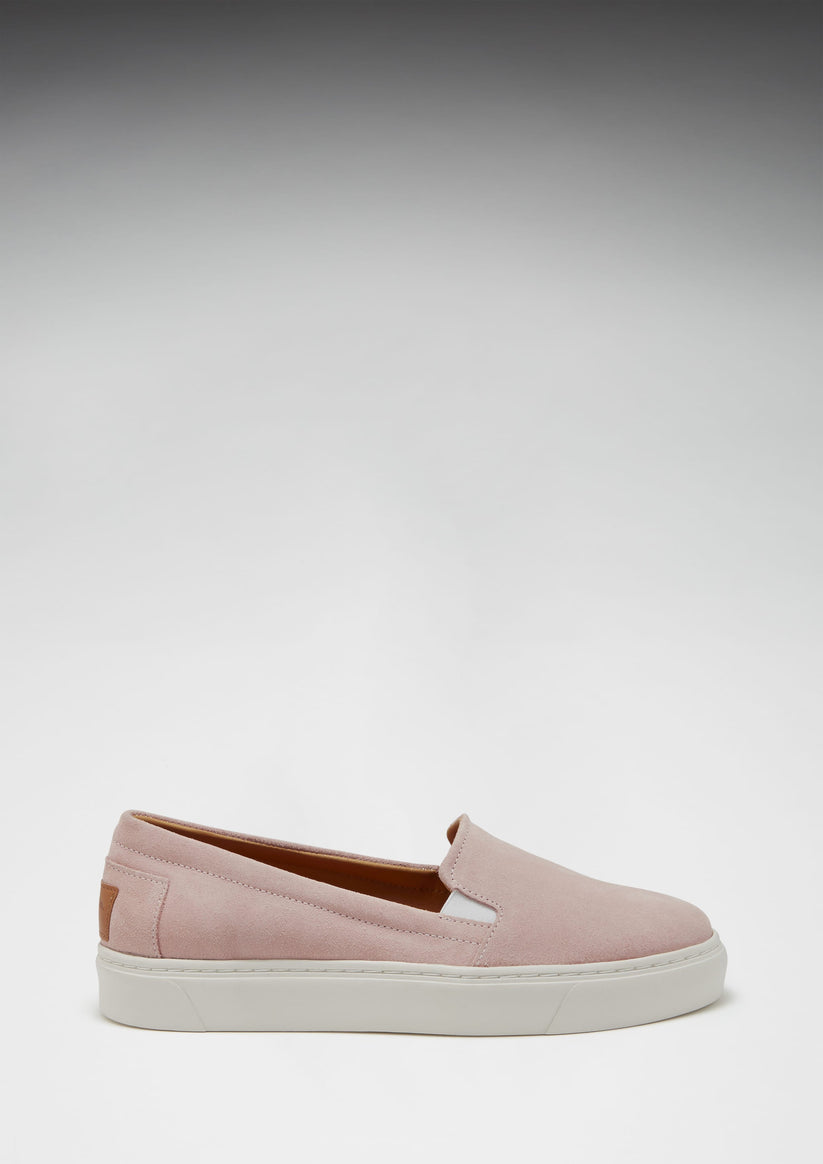 Hugs & Co Womens Slip-On Sneakers Ice Pink Suede EU 36-42 - QHA UK
