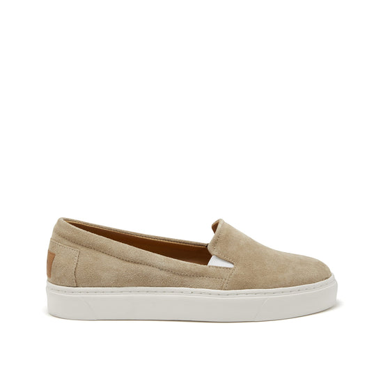 Hugs & Co Womens Slip-On Sneakers Taupe Suede EU 36-42 - QHA UK
