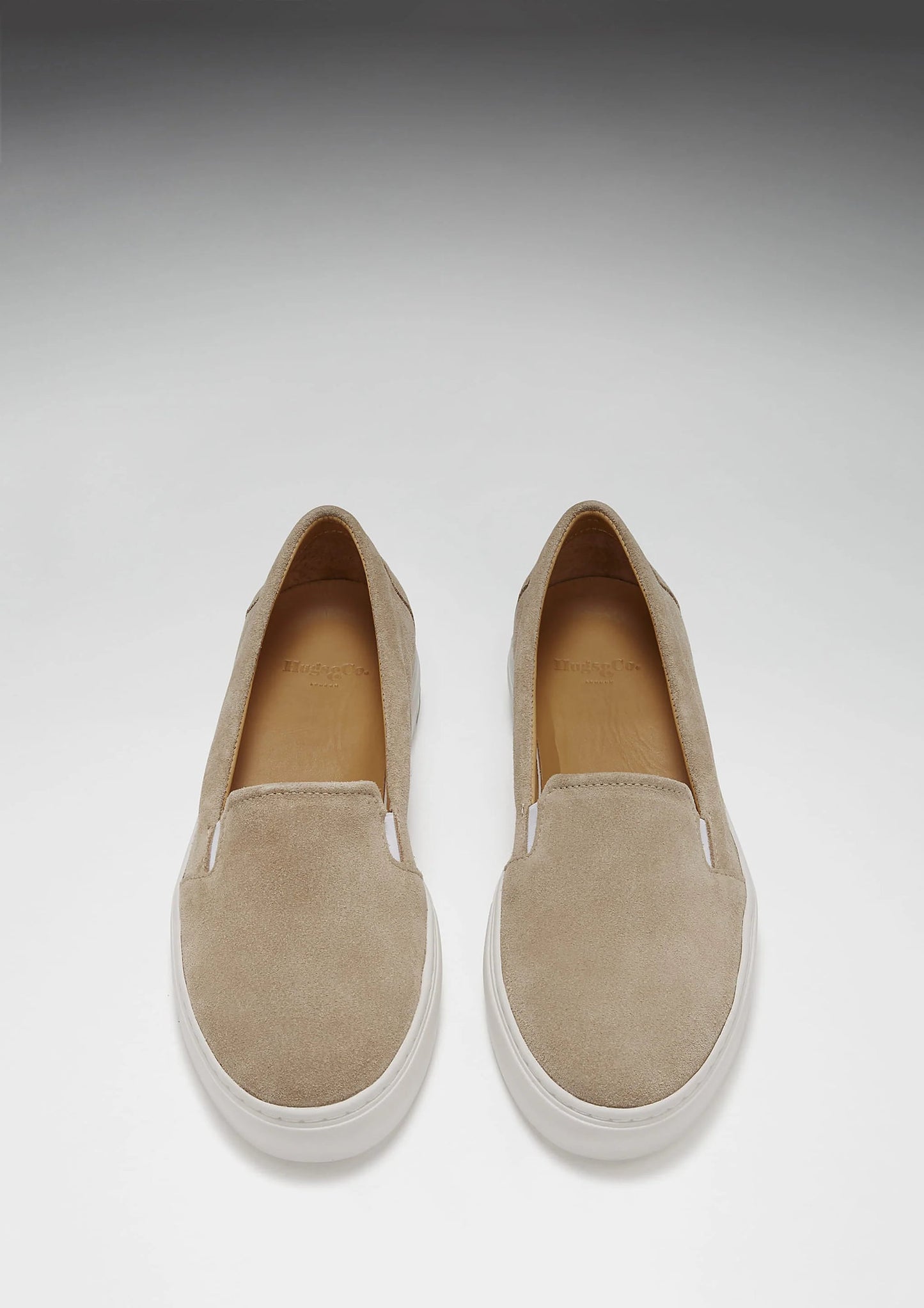 Hugs & Co Womens Slip-On Sneakers Taupe Suede EU 36-42 - QHA UK