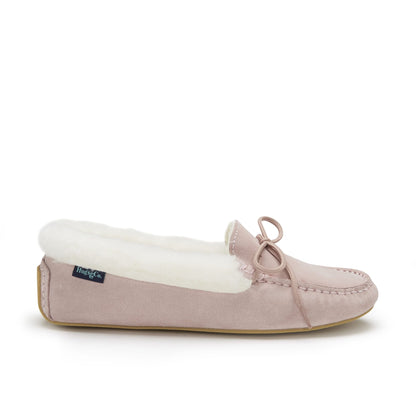 Hugs & Co Womens Slippers Sheepskin Ice Pink Suede EU 36-42 - QHA UK