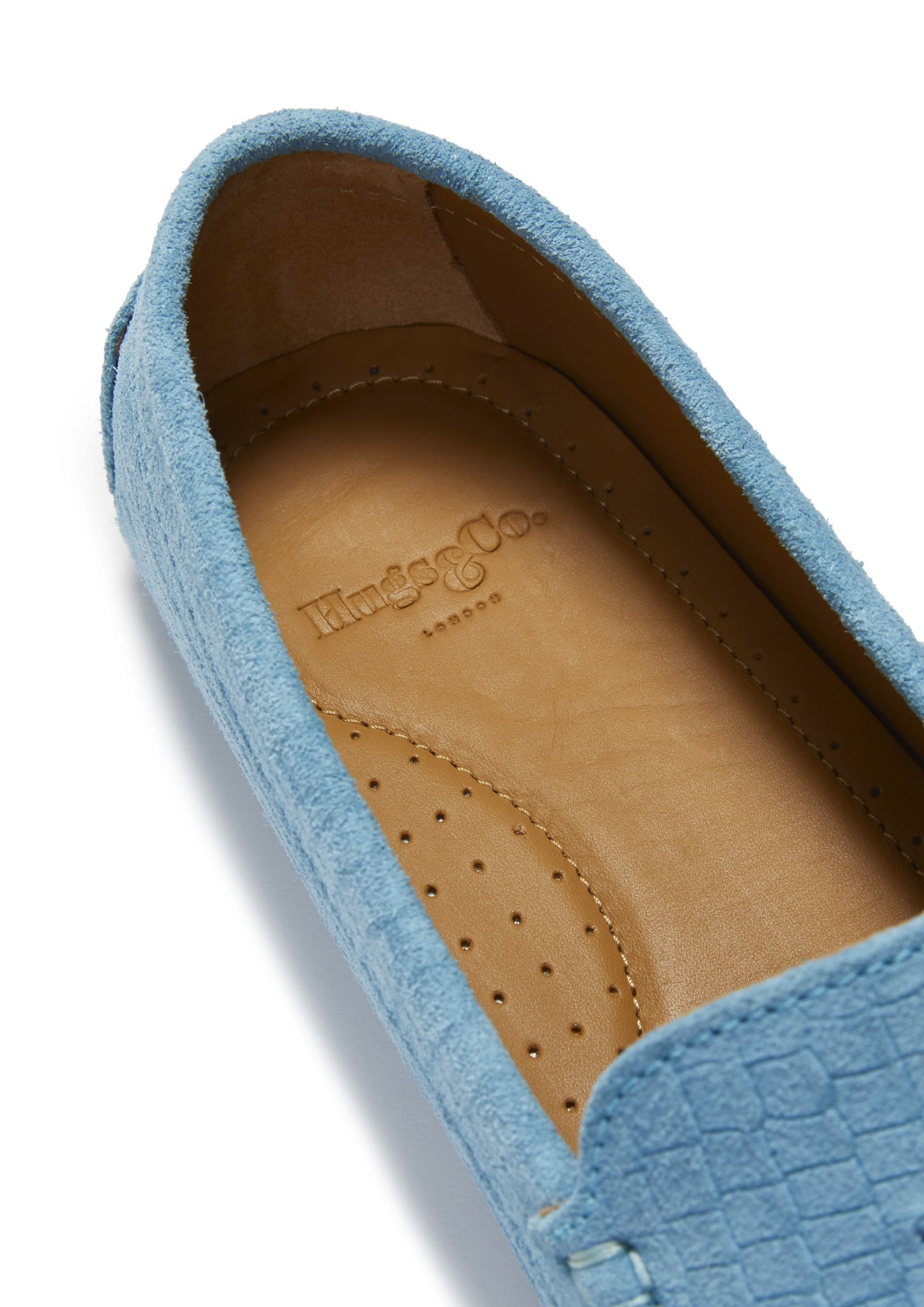 Hugs & Co Womens Tasselled Driving Loafers Blue Embossed EU 36-42 - QHA UK