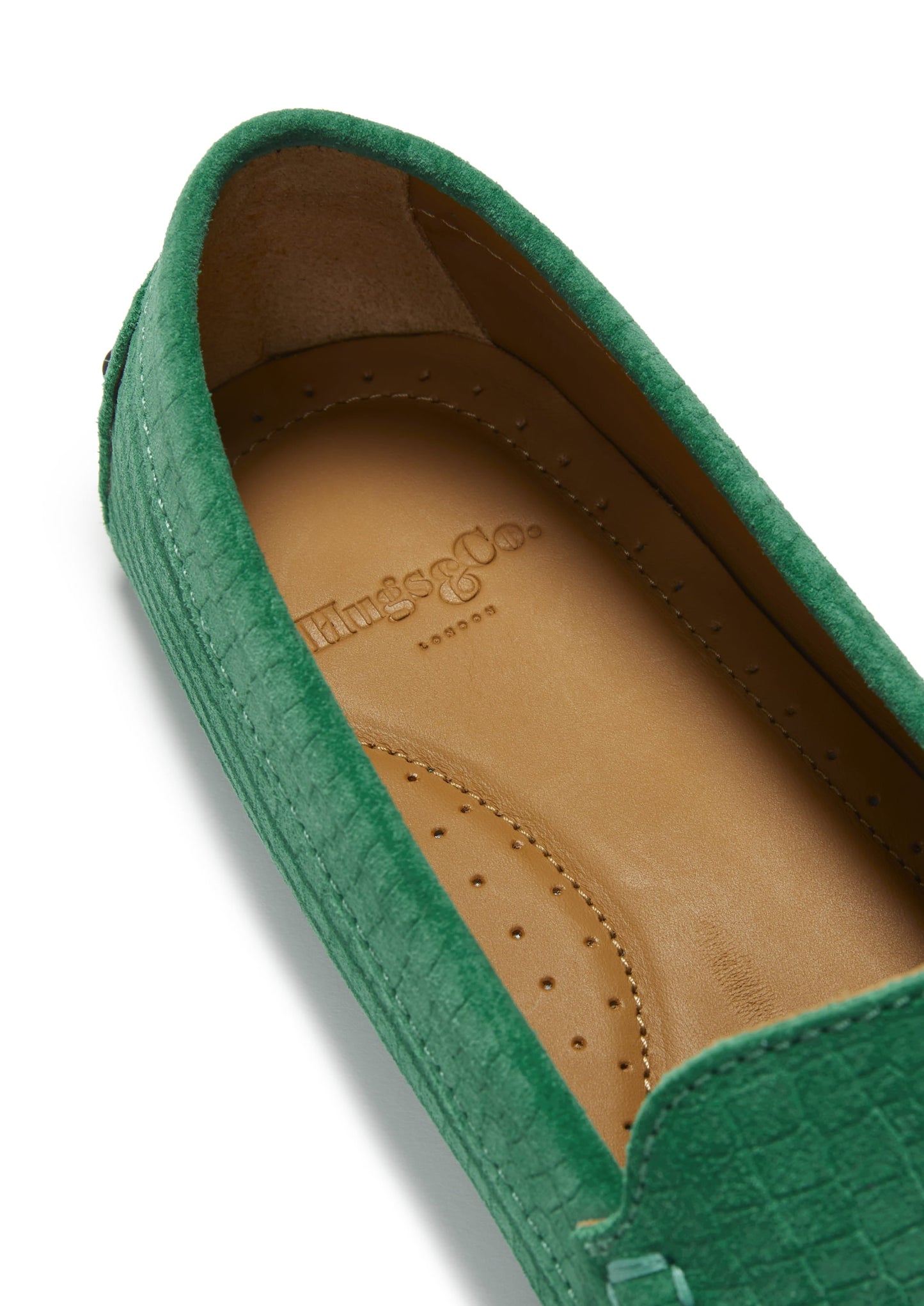 Hugs & Co Womens Tasselled Driving Loafers Emerald Embossed EU 36-42 - QHA UK