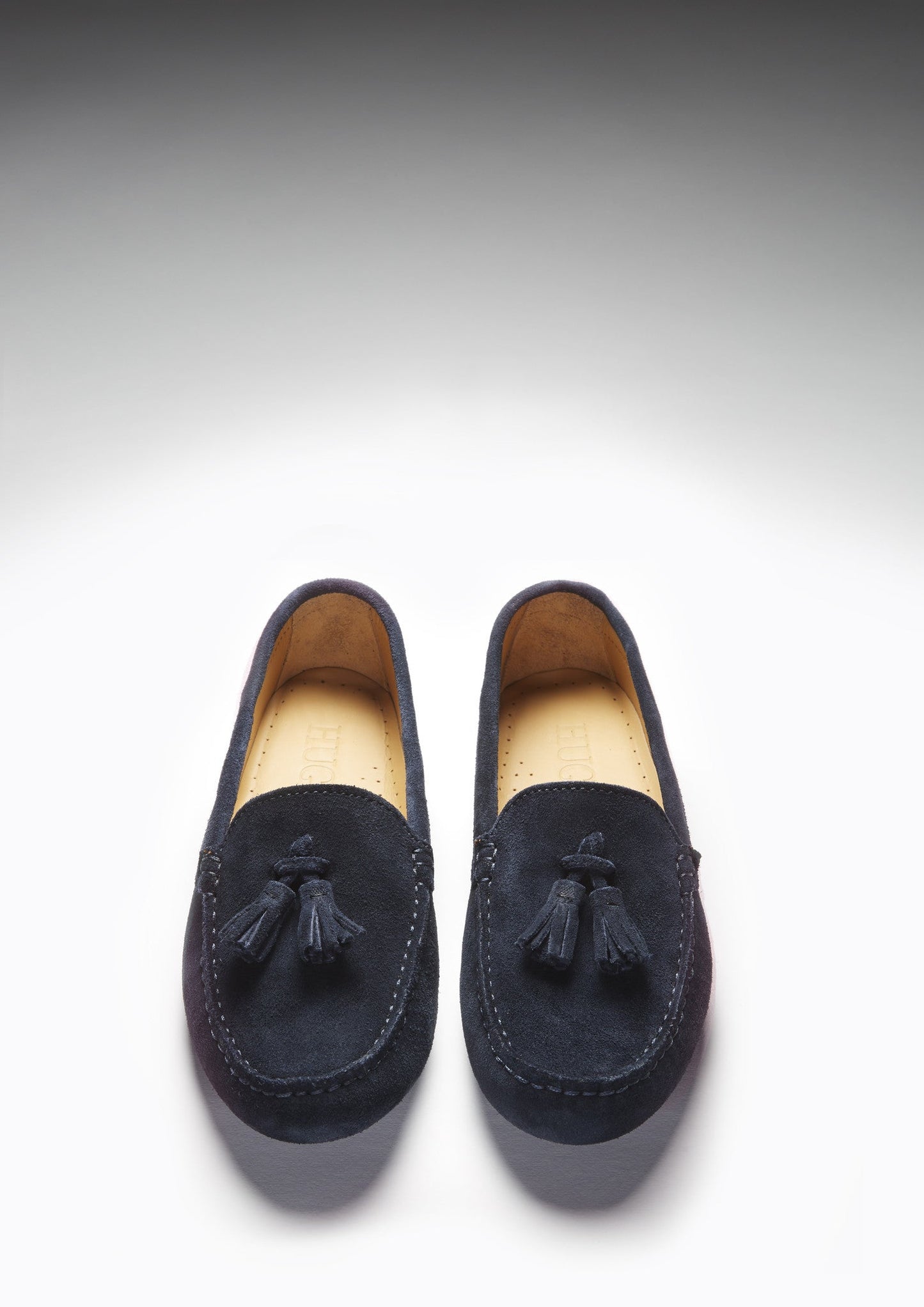 Hugs & Co Womens Tasselled Driving Loafers Navy Blue Suede EU 36-42 - QHA UK