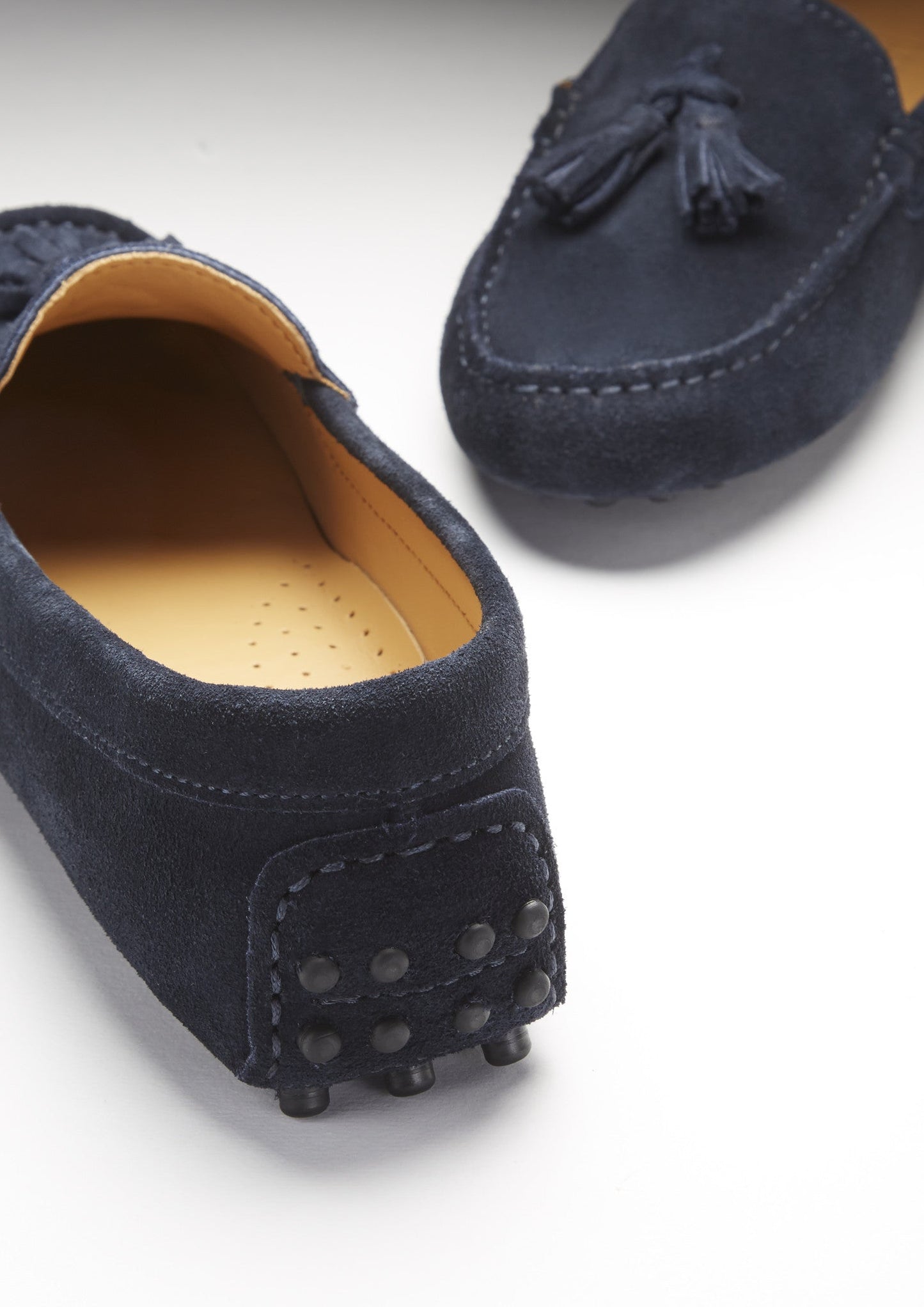 Hugs & Co Womens Tasselled Driving Loafers Navy Blue Suede EU 36-42 - QHA UK