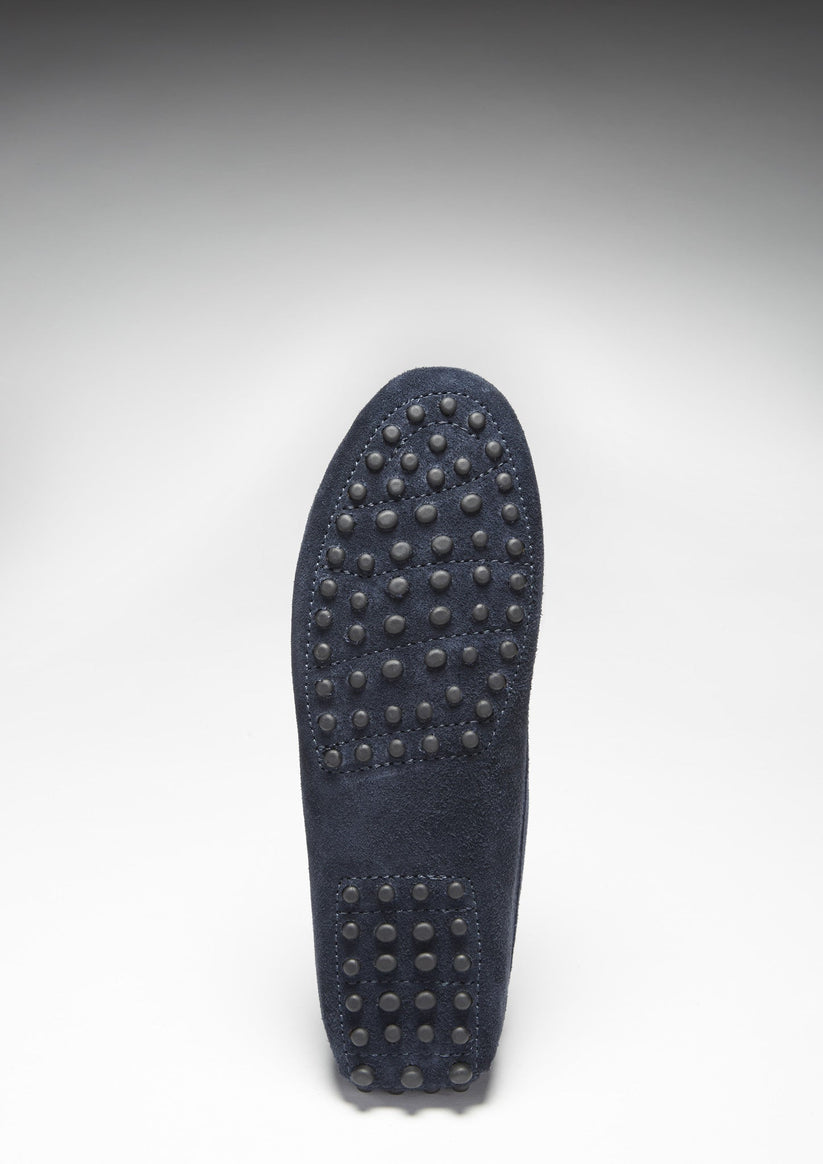 Hugs & Co Womens Tasselled Driving Loafers Navy Blue Suede EU 36-42 - QHA UK