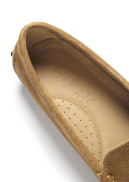 Hugs & Co Womens Tasselled Driving Loafers Tobacco Suede EU 36-42 - QHA UK