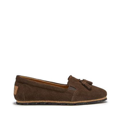 Hugs & Co Womens Tasselled Espadrilles Brown Suede EU 36-42 - QHA UK