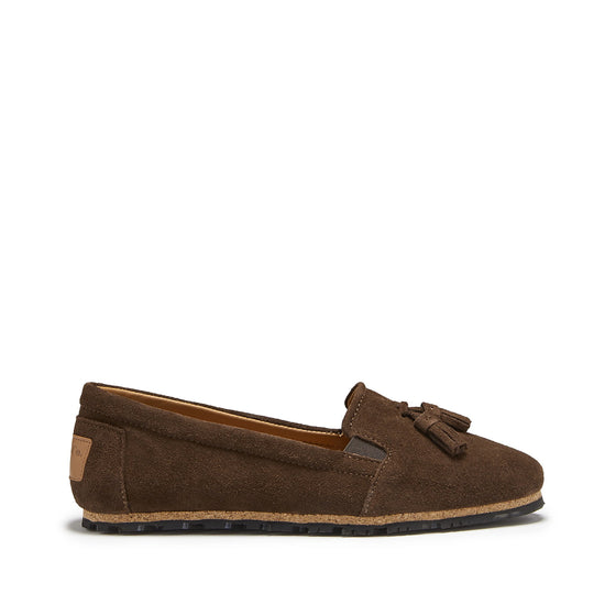 Hugs & Co Womens Tasselled Espadrilles Brown Suede EU 36-42 - QHA UK