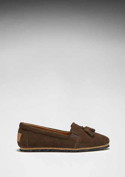 Hugs & Co Womens Tasselled Espadrilles Brown Suede EU 36-42 - QHA UK