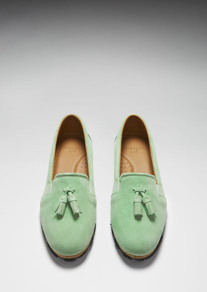 Hugs & Co Womens Tasselled Espadrilles Lagoon Green Suede EU 36-42 - QHA UK