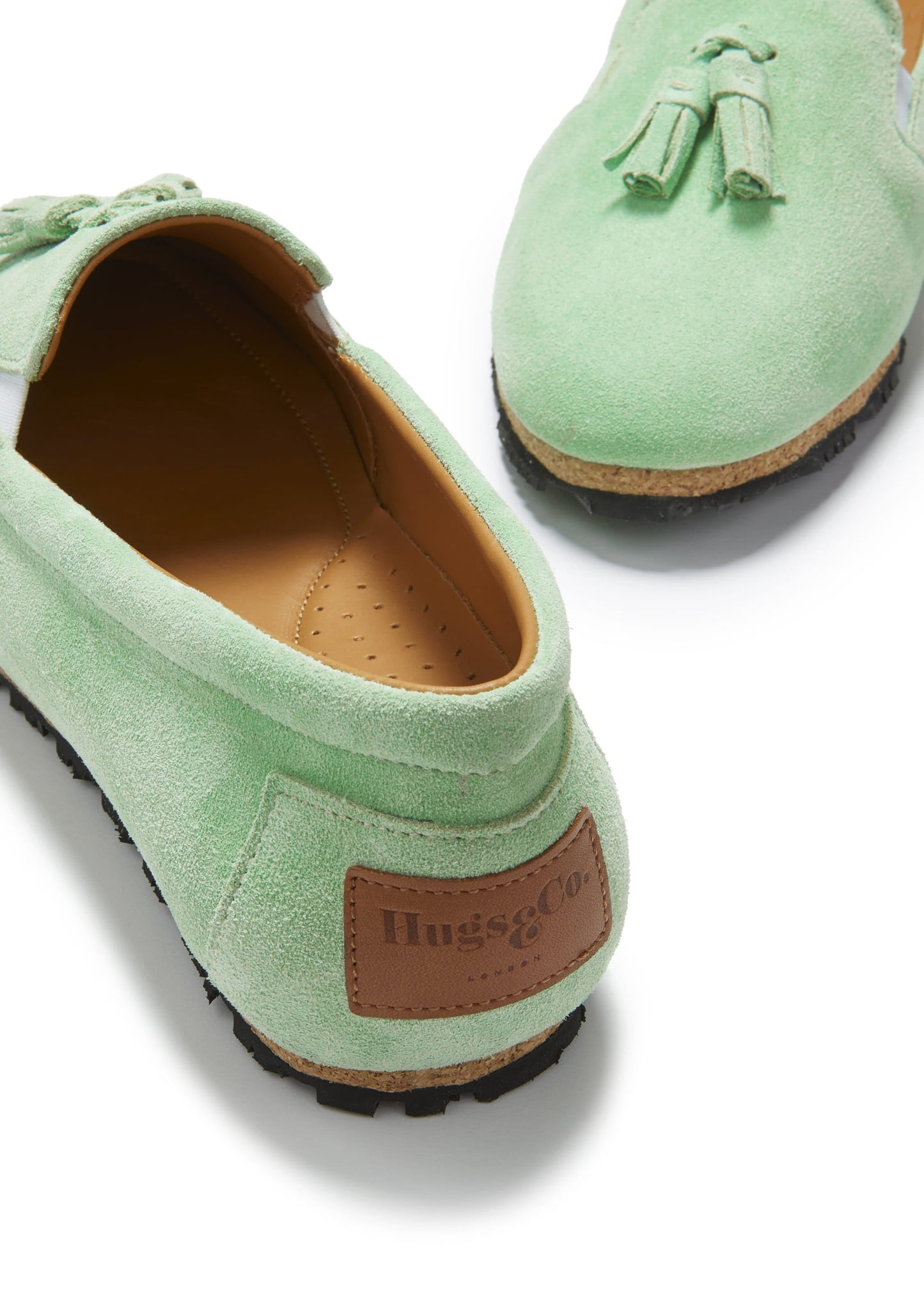 Hugs & Co Womens Tasselled Espadrilles Lagoon Green Suede EU 36-42 - QHA UK