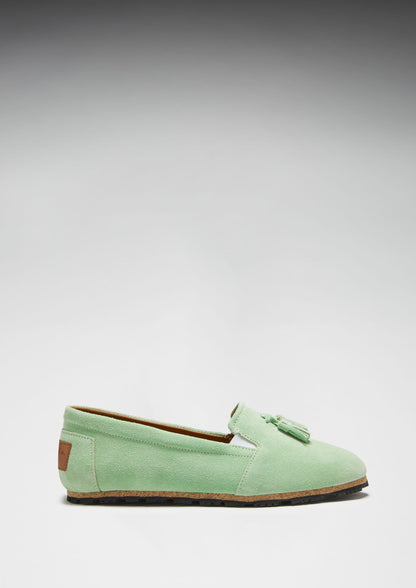 Hugs & Co Womens Tasselled Espadrilles Lagoon Green Suede EU 36-42 - QHA UK