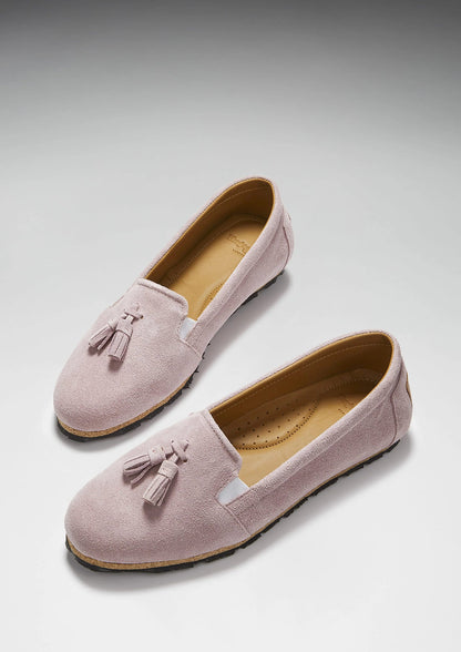 Hugs & Co Womens Tasselled Espadrilles Powder Pink Suede EU 36-42 - QHA UK