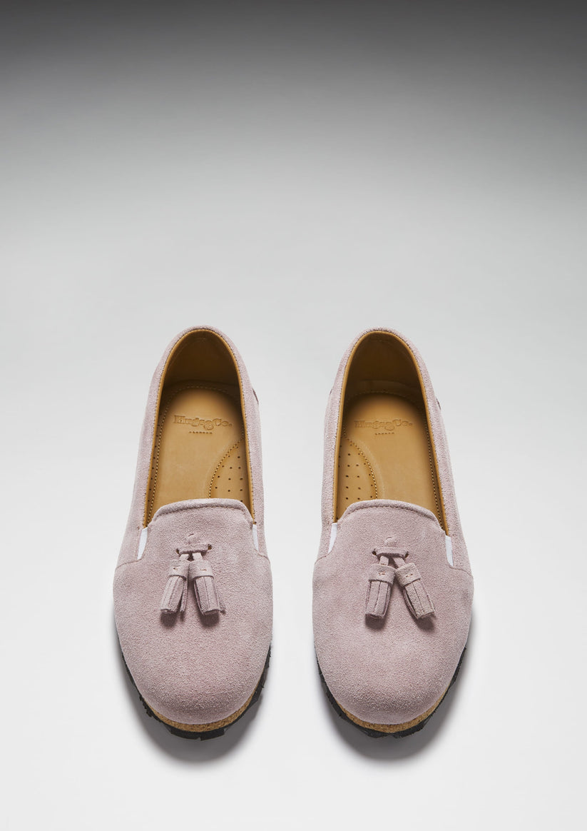 Hugs & Co Womens Tasselled Espadrilles Powder Pink Suede EU 36-42 - QHA UK