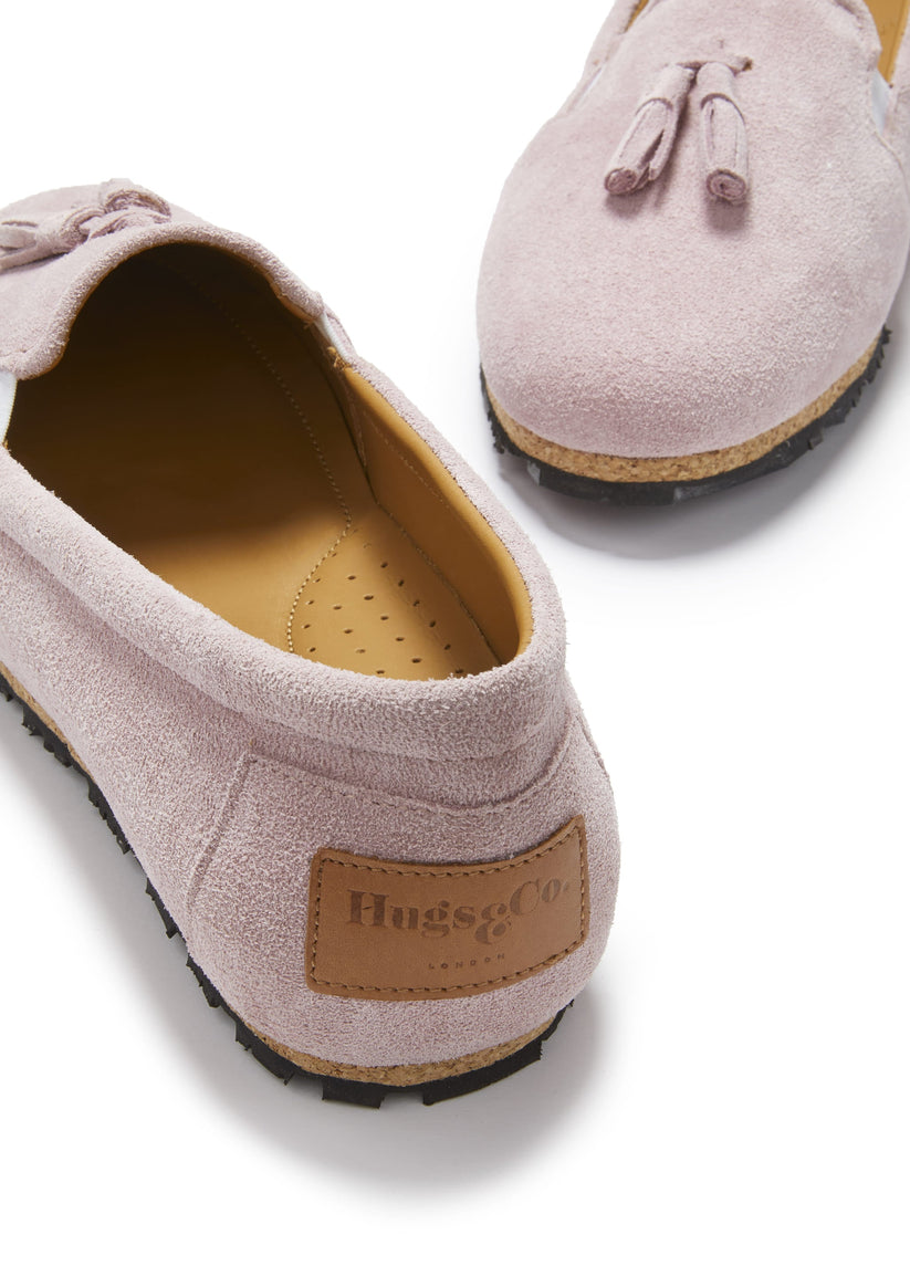 Hugs & Co Womens Tasselled Espadrilles Powder Pink Suede EU 36-42 - QHA UK