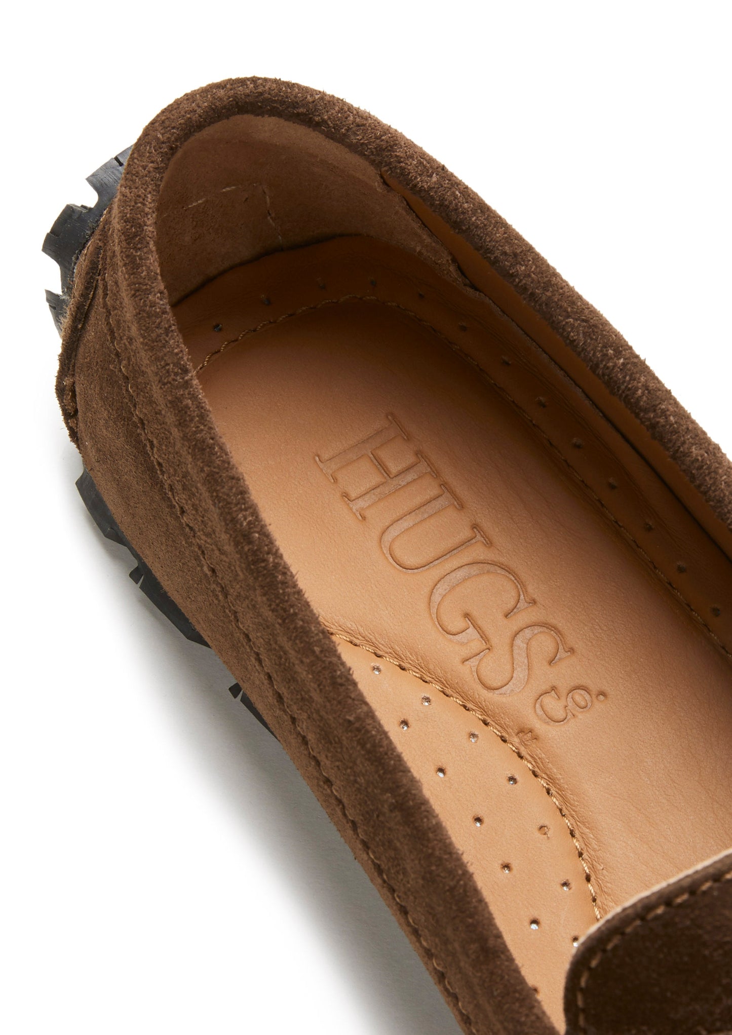 Hugs & Co Womens Tyre Sole Penny Loafers Brown Suede EU 36-42 - Sole Detail - QHA UK