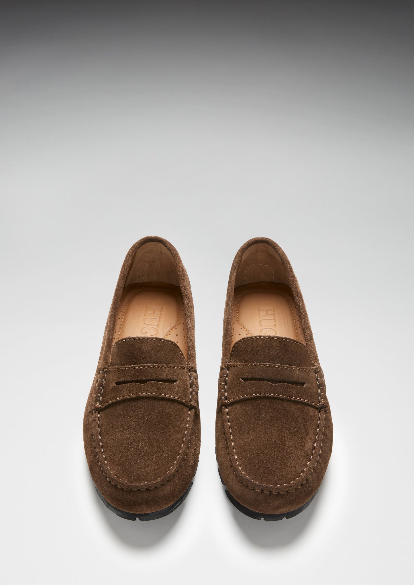 Hugs & Co Womens Tyre Sole Penny Loafers Brown Suede EU 36-42 - Sole Detail - QHA UK