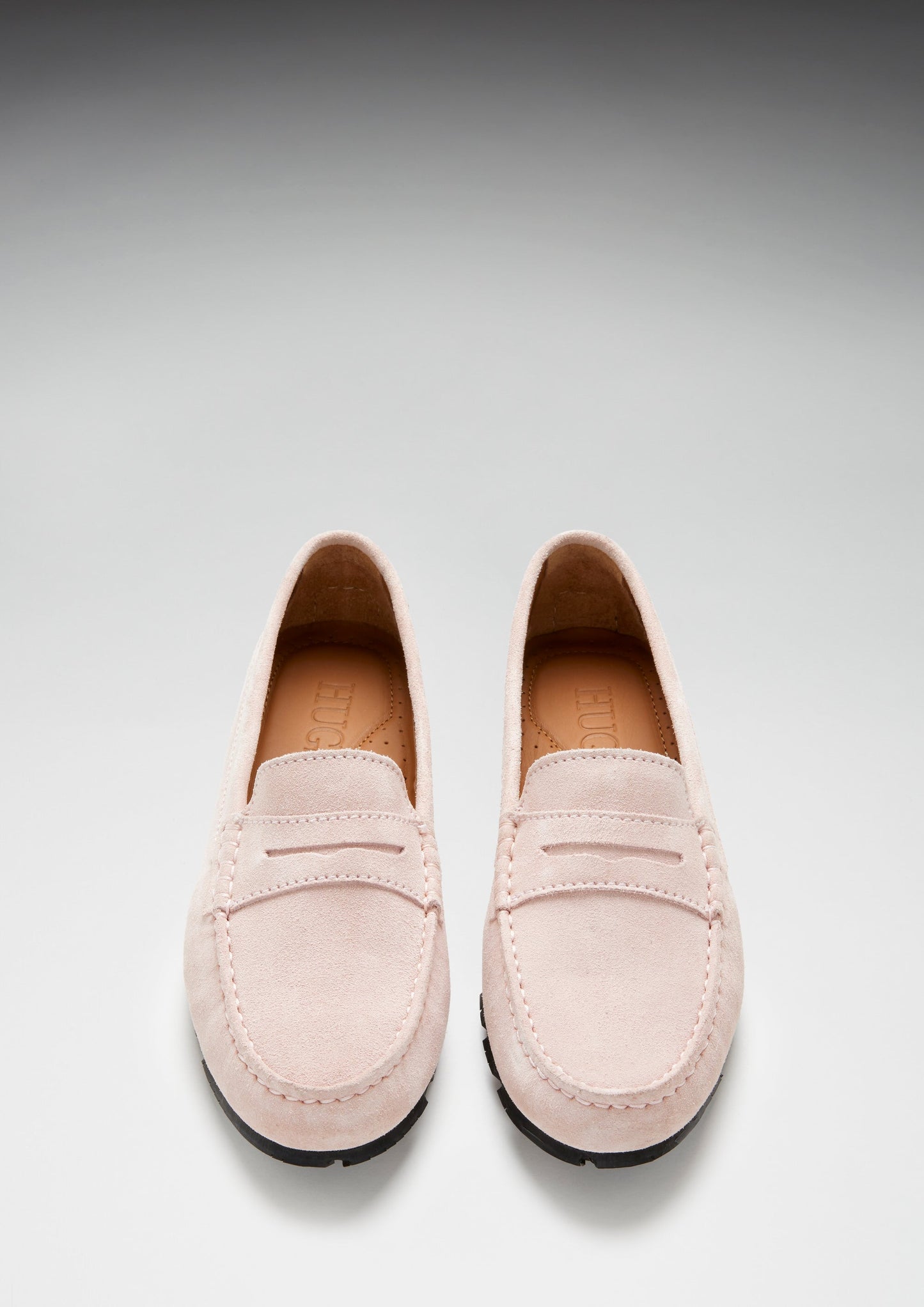 Hugs & Co Womens Tyre Sole Penny Loafers Ice Pink Suede EU 36-42 - Sole Detail - QHA UK