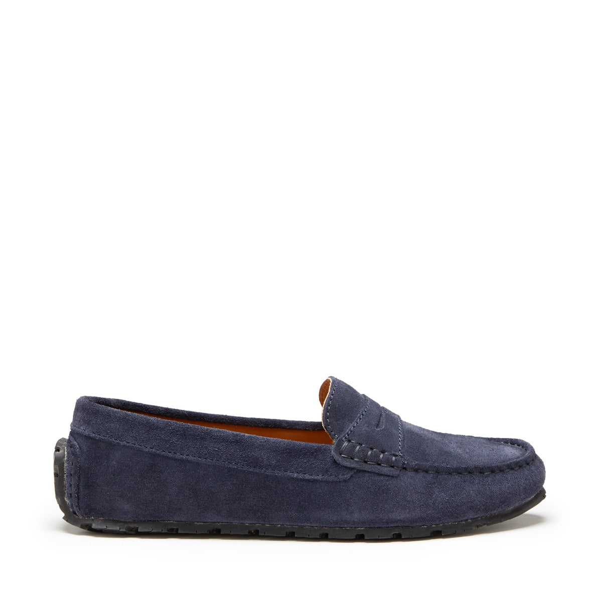 Hugs & Co Womens Tyre Sole Penny Loafers Navy Blue Suede EU 36-42 - QHA UK