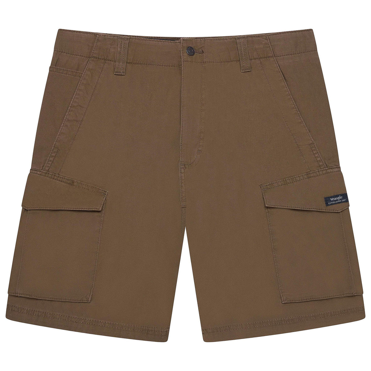 Wrangler Men's Flex Waist Cargo Shorts | Cotton Elastane | W30–W44 | Brown - QHA UK
