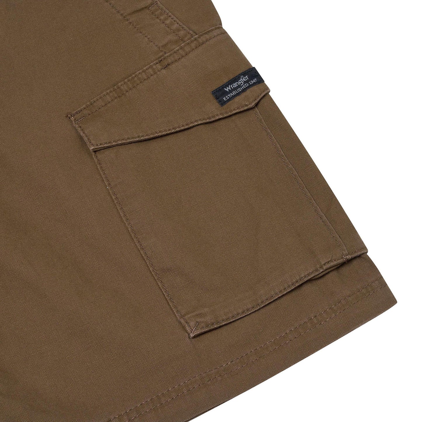 Wrangler Men's Flex Waist Cargo Shorts | Cotton Elastane | W30–W44 | Brown - QHA UK