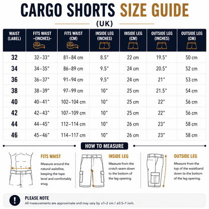 Wrangler Men's Cargo Shorts | Stretch Cotton | Relaxed Fit | Khaki W32–W46 - QHA UK