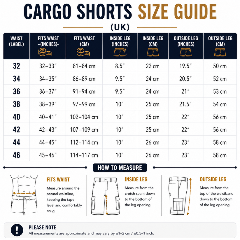 Wrangler Men's Cargo Shorts | Stretch Cotton | Relaxed Fit | Khaki W32–W46 - QHA UK