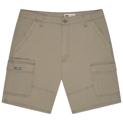Wrangler Men's Cargo Shorts | Stretch Cotton | Relaxed Fit | Khaki W32–W46 - QHA UK