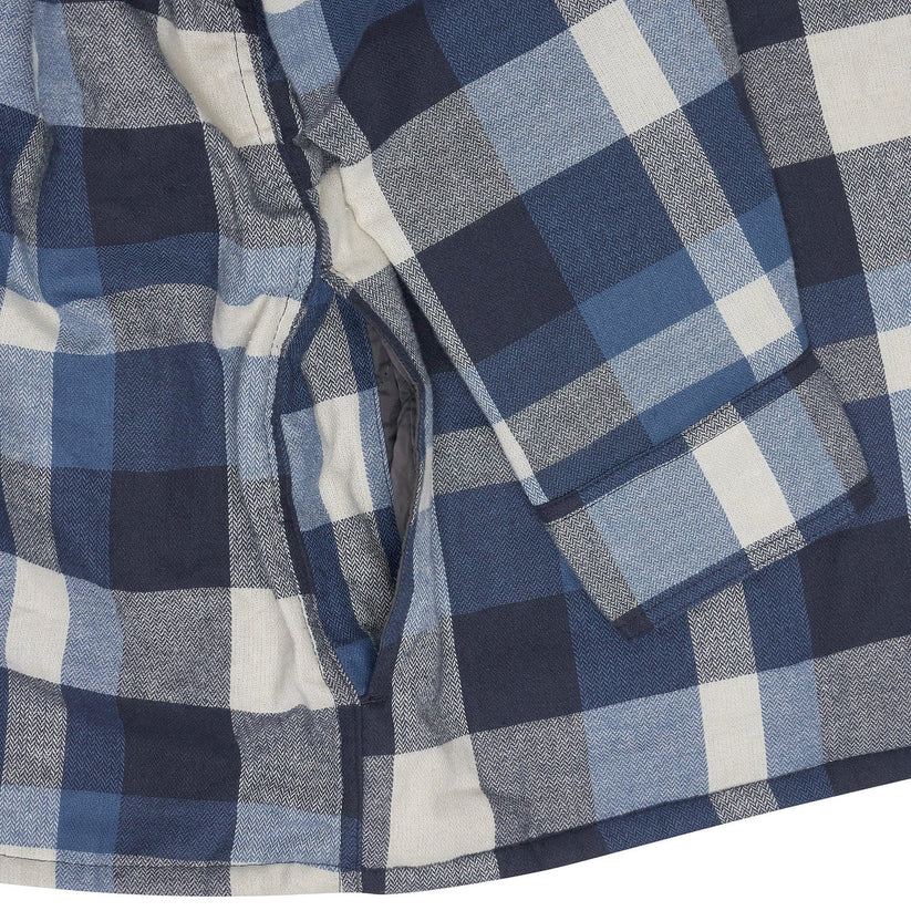 Wrangler Men's Hooded Padded Check Shacket | Overshirt Jacket | S–3XL - QHA UK