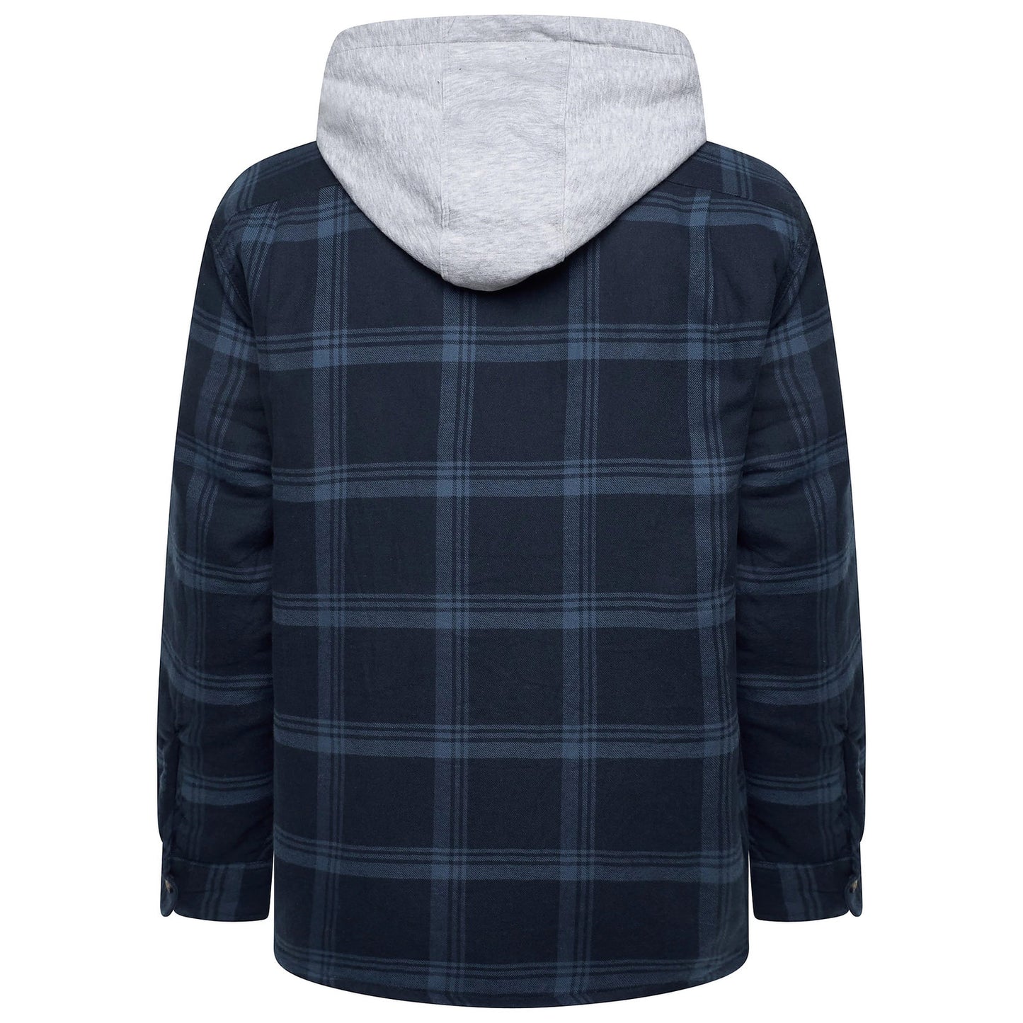 Wrangler Men's Hooded Padded Check Shirt Jacket | Shacket | S–3XL - QHA UK