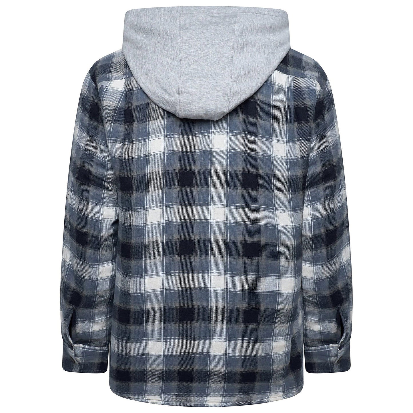 Wrangler Men's Hooded Padded Check Shirt Jacket | Shacket | S–3XL - QHA UK