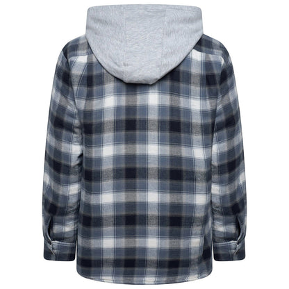 Wrangler Men's Hooded Padded Check Shirt Jacket | Shacket | S–3XL - QHA UK