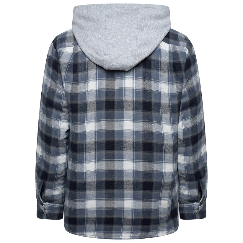 Wrangler Men's Hooded Padded Check Shirt Jacket | Shacket | S–3XL - QHA UK