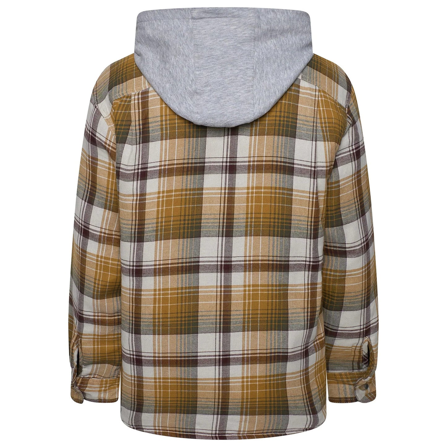 Wrangler Men's Hooded Padded Check Shirt Jacket | Shacket | S–3XL - QHA UK