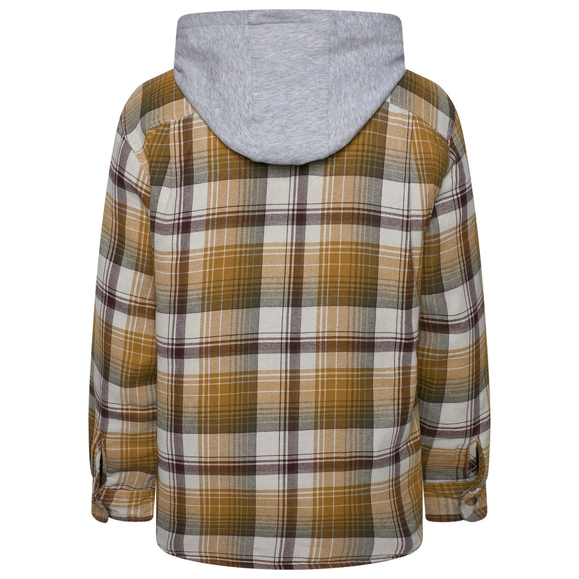 Wrangler Men's Hooded Padded Check Shirt Jacket | Shacket | S–3XL - QHA UK