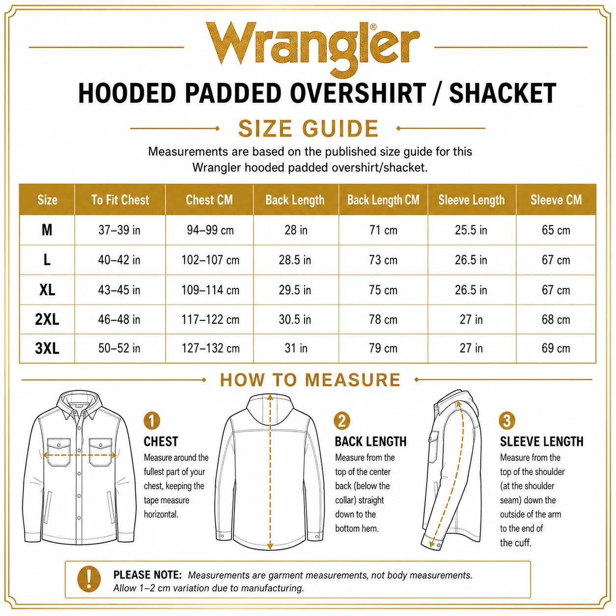 Wrangler Men's Hooded Padded Flannel Shacket | Check Shirt Jacket | M–3XL - QHA UK