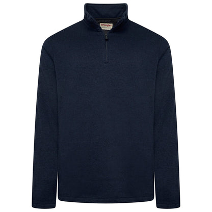 Wrangler Men's Quarter Zip Fleece Jumper | Marl Pullover | S–3XL - QHA UK