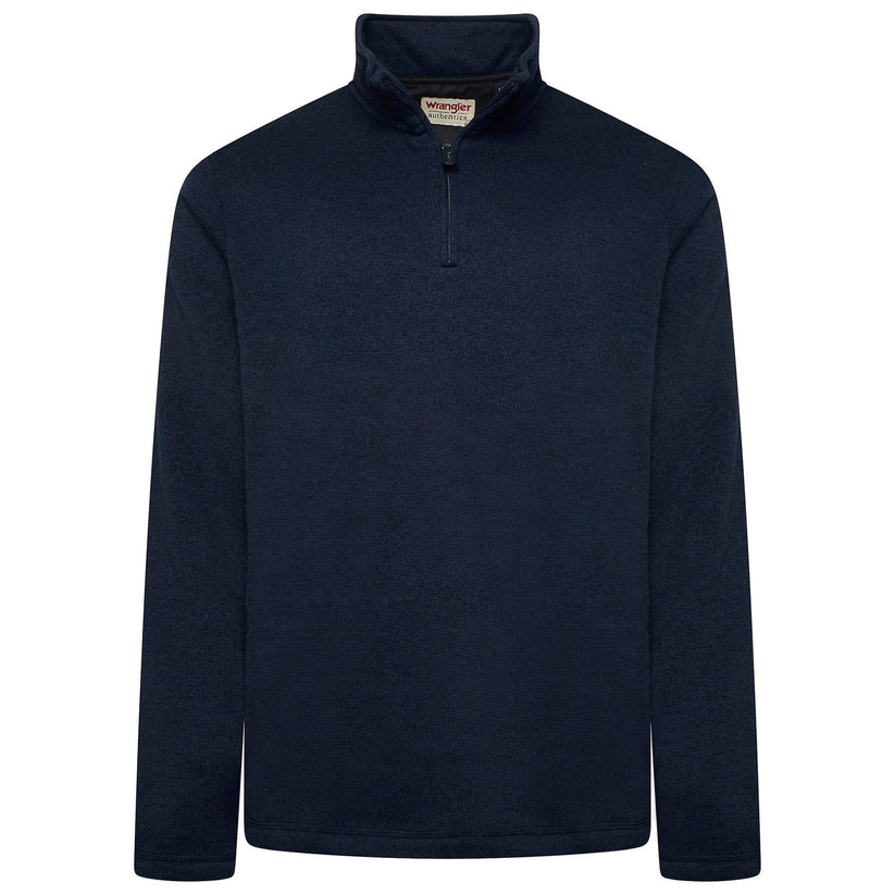 Wrangler Men's Quarter Zip Fleece Jumper | Marl Pullover | S–3XL - QHA UK