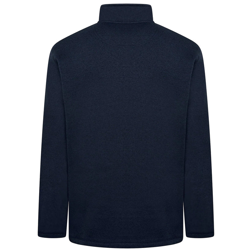 Wrangler Men's Quarter Zip Fleece Jumper | Marl Pullover | S–3XL - Zip Detail - QHA UK