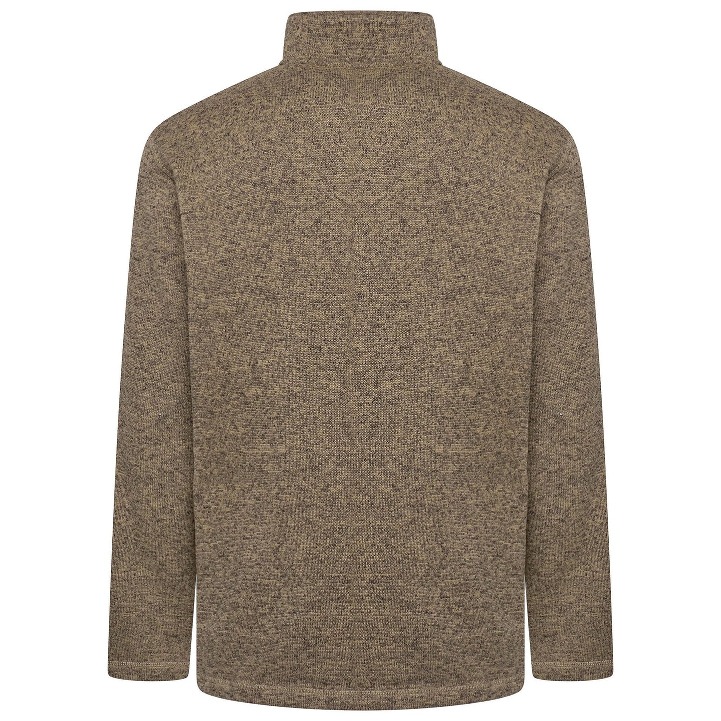 Wrangler Men's Quarter Zip Fleece Jumper | Marl Pullover | S–3XL - Zip Detail - QHA UK
