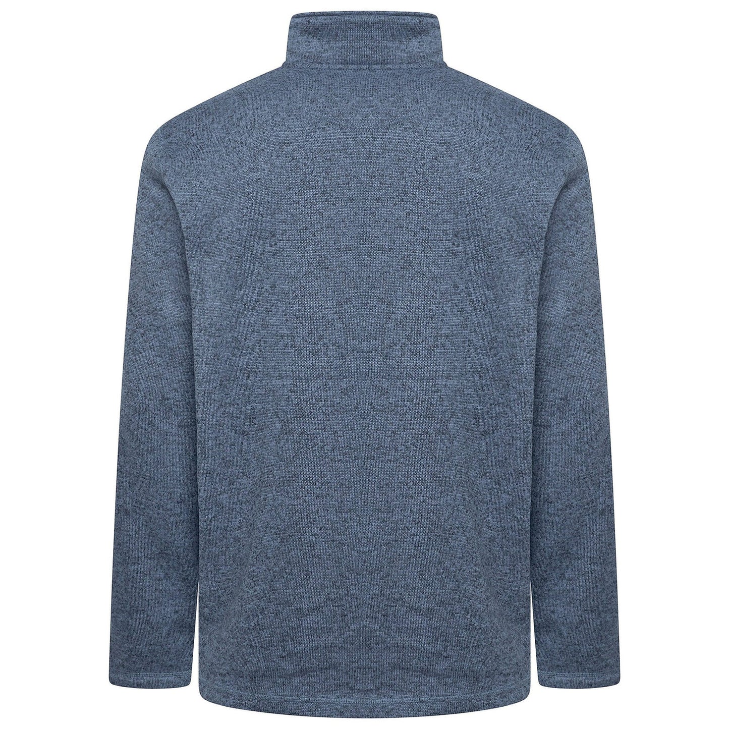 Wrangler Men's Quarter Zip Fleece Jumper | Marl Pullover | S–3XL - Zip Detail - QHA UK
