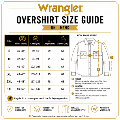 Wrangler Men's Sherpa Lined Flannel Shirt Jacket | Check Overshirt | M–3XL - QHA UK