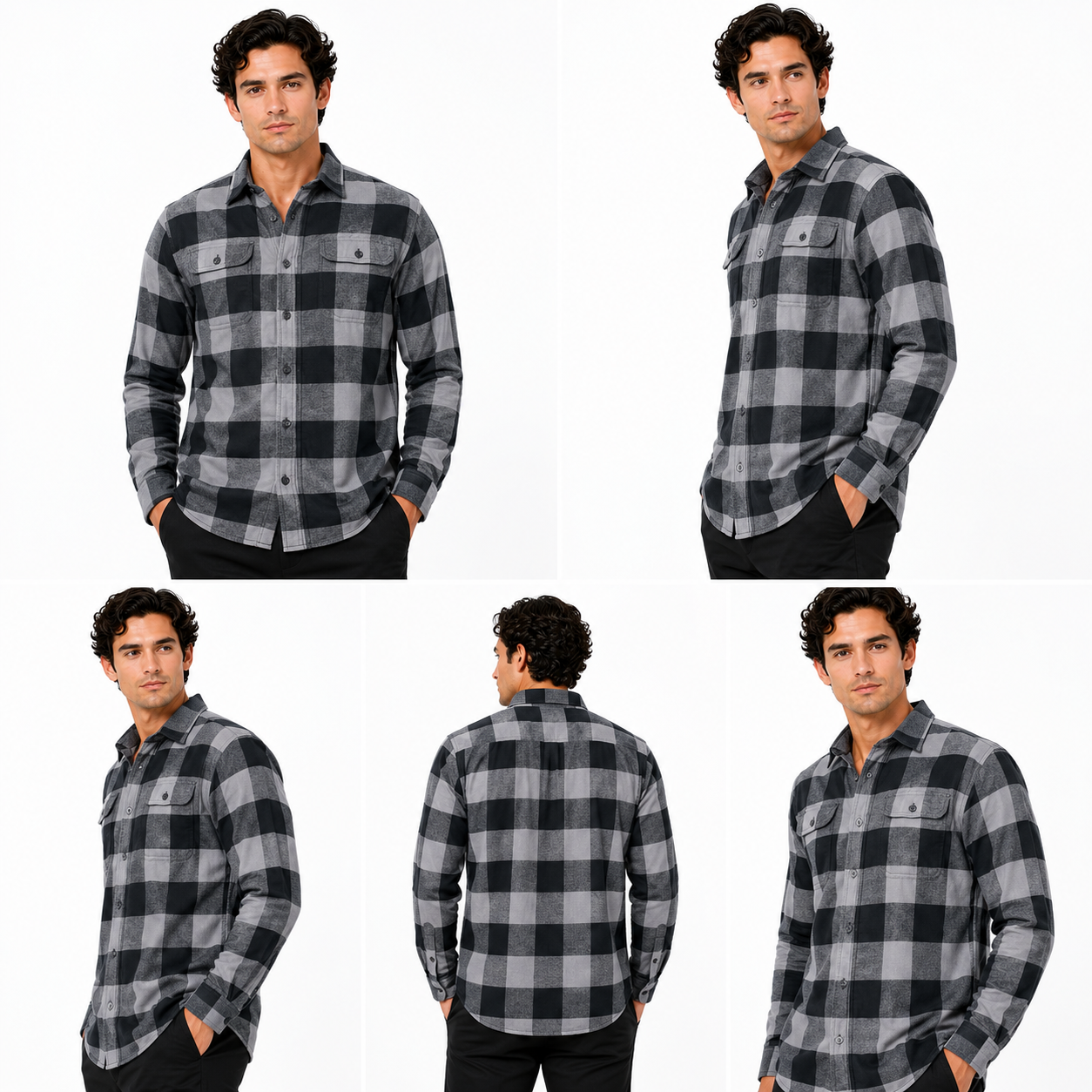 Wrangler Men's Sherpa Lined Flannel Shirt Jacket | Check Overshirt | M–3XL - QHA UK
