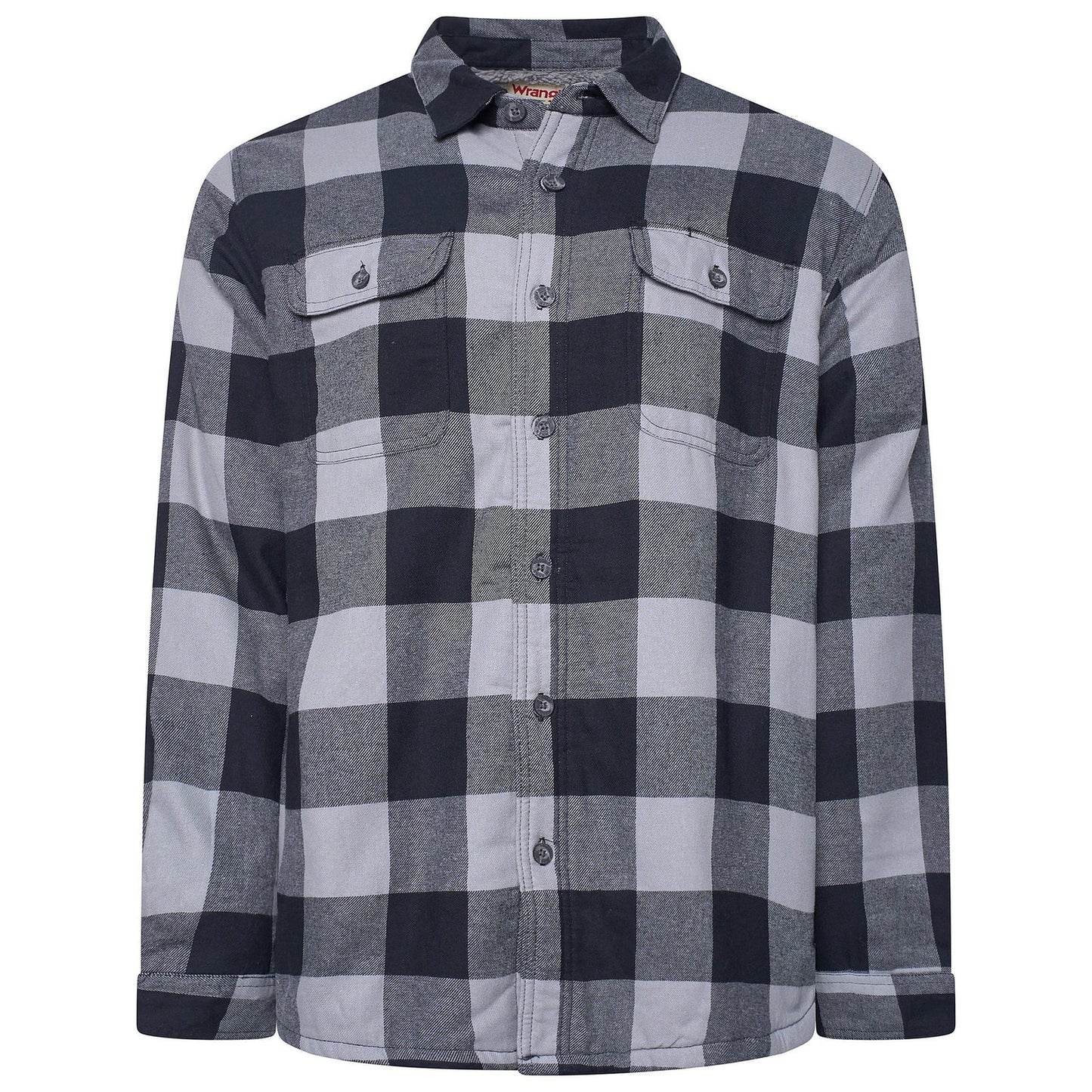 Wrangler Men's Sherpa Lined Flannel Shirt Jacket | Check Overshirt | M–3XL - QHA UK
