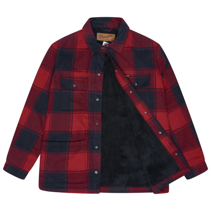 Wrangler Men's Sherpa Lined Flannel Snap Shirt Jacket | Western | M–2XL - QHA UK