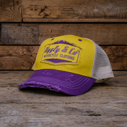 Yellow & Purple Diamond Cap - QHA UK