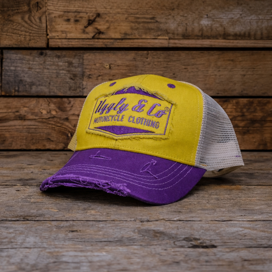 Yellow & Purple Diamond Cap - QHA UK